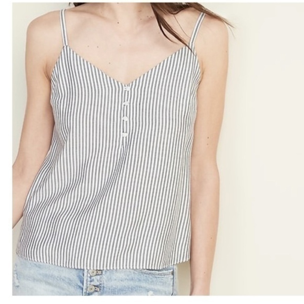 V-neck button-down camisole top
